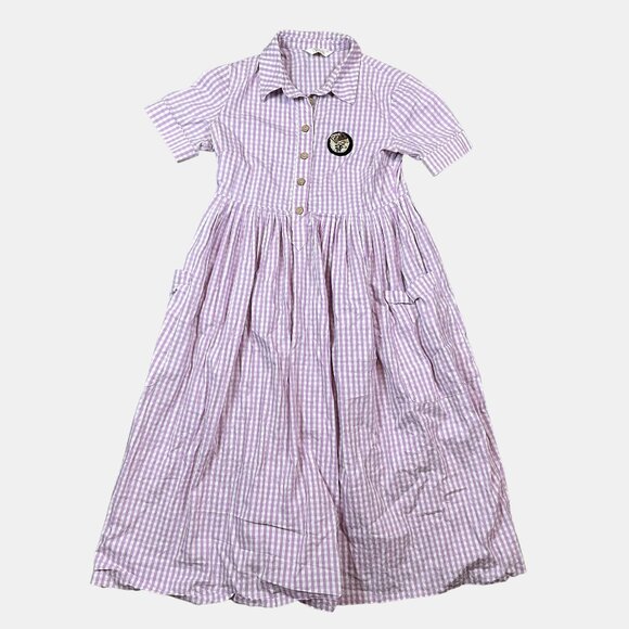 OFWHITE Dresses & Skirts - OFWHITE Purple Gingham Midi Dress Charm Detail Made in Turkey Women's Est Small